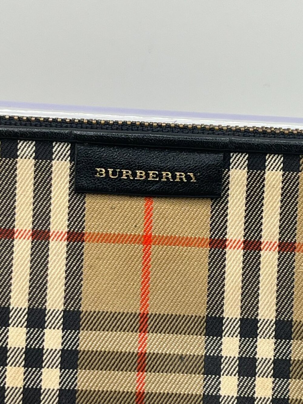 Burberry Haymarket Check Zippered Pouch - Picture 3 of 12